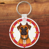 Schattige Cartoon Hond Sleutelhanger (Voorkant)
