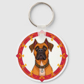 Schattige Cartoon Hond Sleutelhanger (Achterkant)