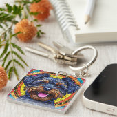 Schattige cartoon hond sleutelhanger (Voorkant Rechts)