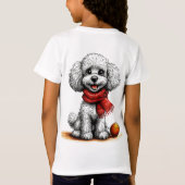 Schattige Cartoon Hond T-shirt (Achterkant)