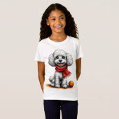 Schattige Cartoon Hond T-shirt (Voorkant volledig)