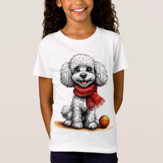 Schattige Cartoon Hond T-shirt (Voorkant)