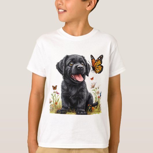 Schattige Cartoon Hond T-shirt (Voorkant)