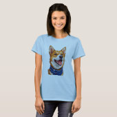 Schattige Cartoon Hond T-shirt (Voorkant volledig)