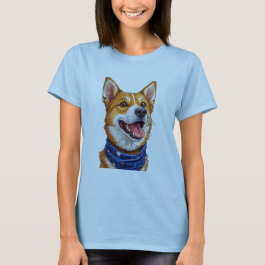Schattige Cartoon Hond T-shirt (Voorkant)