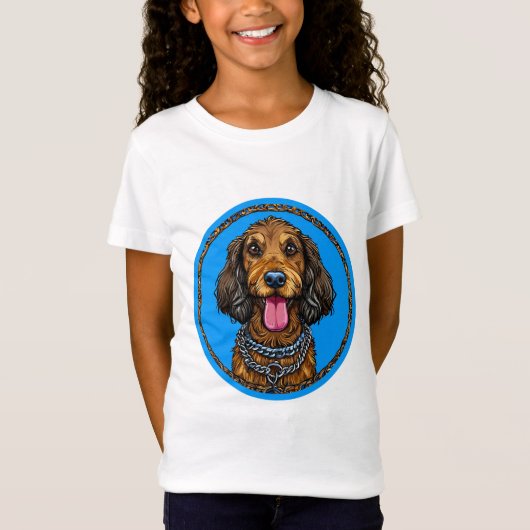 Schattige Cartoon Hond T-shirt (Voorkant)