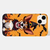 Schattige Cartoon-hond verkleed als Heks Case-Mate iPhone Case (Achterkant (horizontaal))