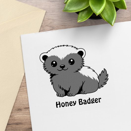 Schattige Cartoon-honingdas Rubberstempel