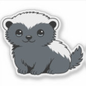 Schattige Cartoon Honingdas Sticker (Voorkant)