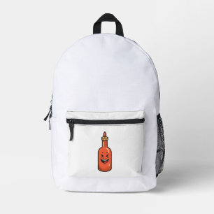 Schattige Cartoon Hot Sauce Fles Meme Bedrukte Rugzak