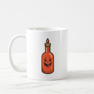 Schattige Cartoon Hot Sauce Fles Meme Koffiemok