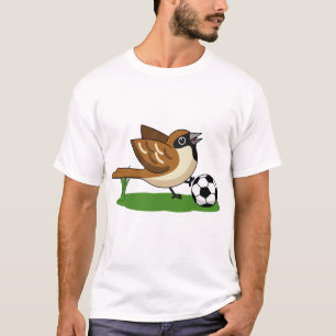 Schattige Cartoon Huismus Speelt Voetbal T-shirt