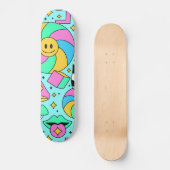 Schattige Cartoon Illustratie Skateboard (Voorkant)