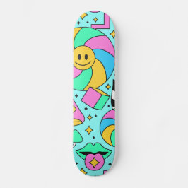 Schattige Cartoon Illustratie  Skateboard