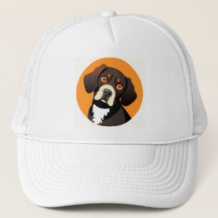 Schattige Cartoon Illustratie van een Puppy Trucker Pet