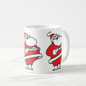 Schattige Cartoon Jolly Kerstman Lacht Ho Ho Ho Koffiemok (Voorkant rechts)