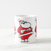 Schattige Cartoon Jolly Kerstman Lacht Ho Ho Ho Koffiemok (Center)