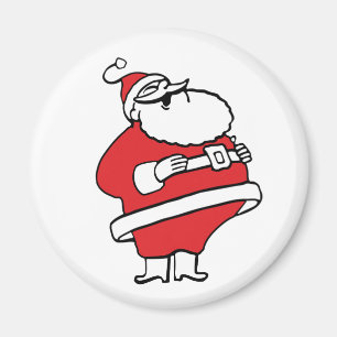 Schattige Cartoon Joviale Kerstman Lachend Ho Ho H Magneet