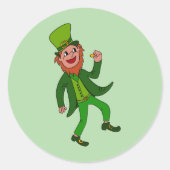 Schattige Cartoon Kabouter St. Patrick's Day Ronde Sticker (Voorkant)