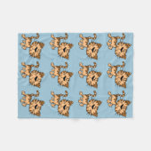 schattige cartoon kat fleece deken (Voorkant (Horizontaal))