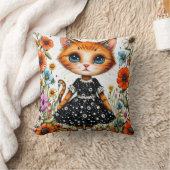 Schattige cartoon kat kussen (Deken)