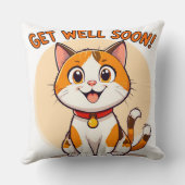 Schattige Cartoon Kat Kussen (Achterkant)