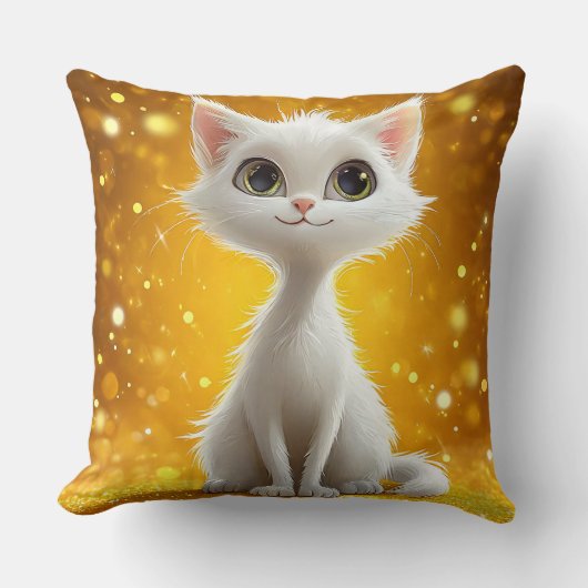 Schattige cartoon kat kussen (Voorkant)