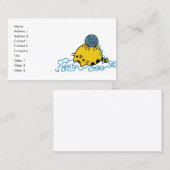 Schattige Cartoon Kat met garen balnaam Kaart Visitekaartje (Voorkant / Achterkant)