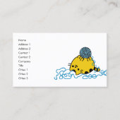 Schattige Cartoon Kat met garen balnaam Kaart Visitekaartje (Voorkant)