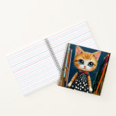 Schattige cartoon kat notitieboek (Binnen)
