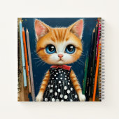 Schattige cartoon kat notitieboek (Achterkant)