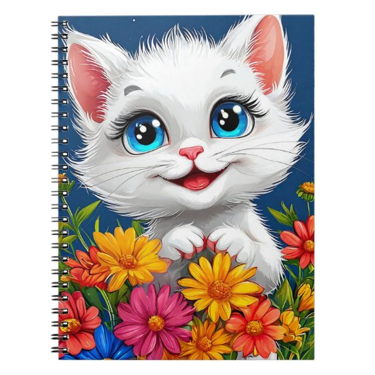 Schattige cartoon kat notitieboek (Voorkant)