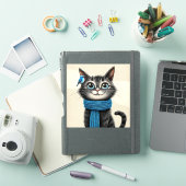 Schattige cartoon kat sticker (iPad Cover)