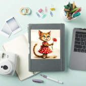 Schattige cartoon kat sticker (iPad Cover)