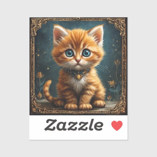 Schattige cartoon kat sticker (Vel)