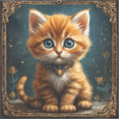 Schattige cartoon kat sticker (Voorkant)