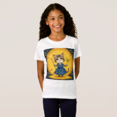 Schattige cartoon kat t-shirt (Voorkant volledig)