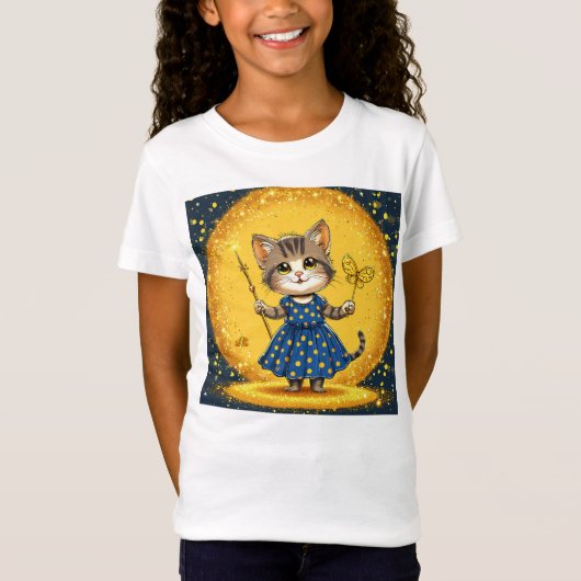 Schattige cartoon kat t-shirt (Voorkant)
