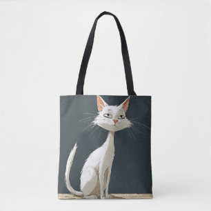 Schattige cartoon kat tote bag
