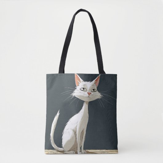 Schattige cartoon kat tote bag (Voorkant)