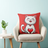 Schattige cartoon kat verliefd kussen (Stoel)