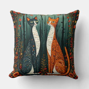 Schattige cartoon katten kussen