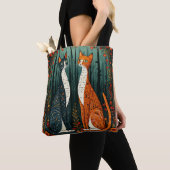 Schattige cartoon katten tote bag (Dichtbij)
