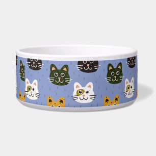 Schattige cartoon katten voerbakje