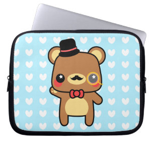 Schattige Cartoon Kawaii Beer Mustache Laptop Bag Sleeve