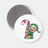 Schattige Cartoon Kerst Elf Magneet (Voorkant / Achterkant)