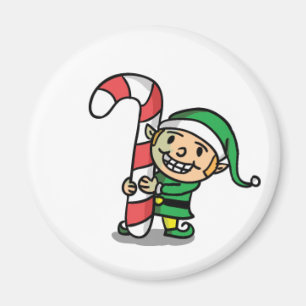 Schattige Cartoon Kerst Elf Magneet