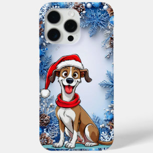 🎄🐶 Schattige Cartoon Kerst Puppy Winter❄️✨🎁 iPhone 15 Pro Max Hoesje