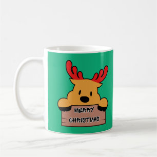 Schattige Cartoon Kerst Rendieren Koffiemok