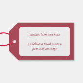 Schattige Cartoon Kerstengel Halo met Vrolijkheids Cadeaulabel (Achterkant Horizontaal)